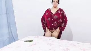 Big Tits Bhabhi Has Cucumber Sex
