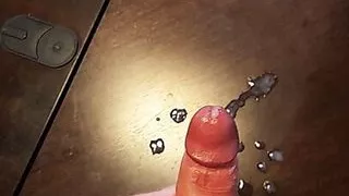 Cum on the desk.