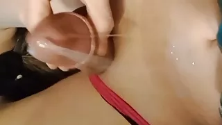 Squirting cock  cum show