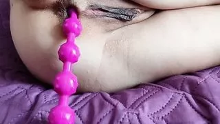 Nice passionate anal masturbation