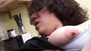 Sexy brunette slut sucks and fucks in an Italian amateur video