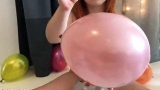 loony balloon popping sexy girl