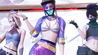 MMD Aespa - Savage Akali Hot Kpop Dance League of Legends KDA