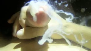 Young Boy is Cumming Underwater