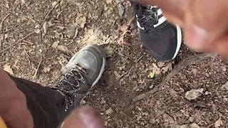 Me and my straight friend left our load in a teen in the woods