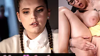 DEVIANTE - Pretty dirty BBW teen college student with big natural tits tries to steal test and gets creampied by teacher