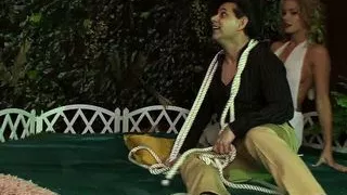 Three sexy lesbians fuck with Paul Chaplin's cumshot cock