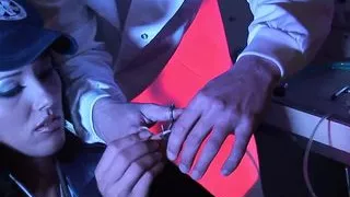 Two sluts get banged by a cock in the service ambulance