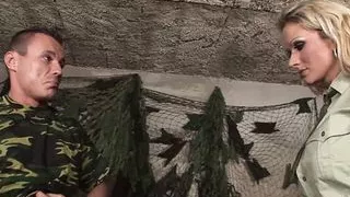 The sexy and busty Sharon Pink screwed in the ass by two big