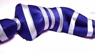 Fejira com Zentai mummification bondage and play