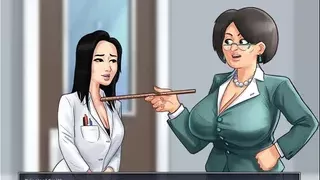 Summertime Saga: MILF Professor Walks Around The College With A Vibrator In Her Pussy-Ep73
