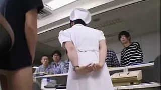 Japanese Nurse Gives a Blowjob and Fucks her Patient