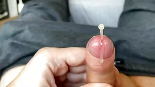 slow-motion cumshot from my small uncut dick