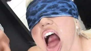 19 Year Old Tiffany Gets her Mouth Dumped Full of Cum
