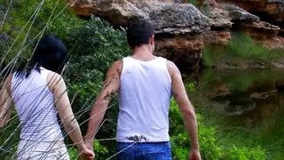 I fucked my friend's wife's pussy and ass in the woods and she liked it