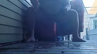 Mofo2121 pissing on the porch