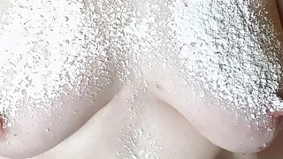 Tits with powder sugar