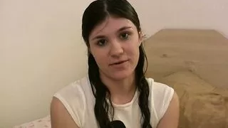 Amateur Brunette Blowjob! Kristen Will masturbates