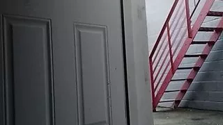 Mofo2121 pissing in the door