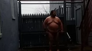 Mofo2121 naked in the rain