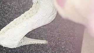 Cum on wedding high heels