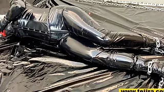 Fejira com - Full pvc bondage play