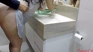 Having sex with a hot friend with a big ass in the bathroom JulieHot33