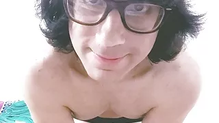 Brainwashed Cock Lover Sissy craves Anal Sex while Shaking Big Ass. Flapping cock. Twerking. Shemale. Femboy. Trans.