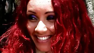 Redhead Curly Hair Latina Teen Marcia Rough Has Outdoor Sex at the Beach