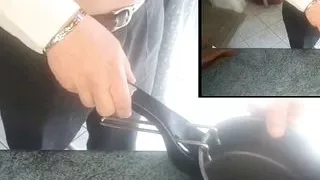 impaling one's cock on pan handle clamp 25mm wide