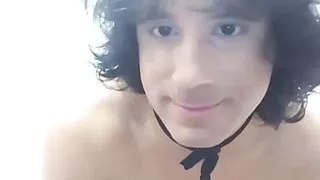 Lusty Sissy with wet ass pussy looks at camera to seduce big cock stallions.