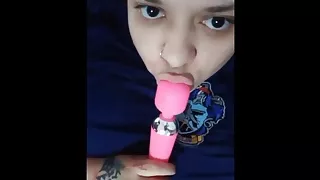 Clit orgasm with my hitachi toy