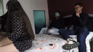 Latin Slut Swinger Wives Fuck Two Strangers And Drink Their Milk For Some Money