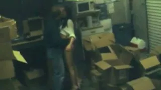 Cheating office whore fucks on spy cam footage