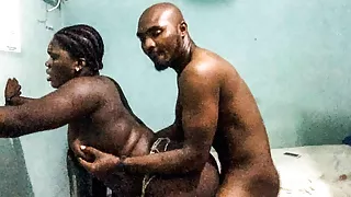 Eritrean BBW Fucked Against The Wall by Nigerian Boyfriend