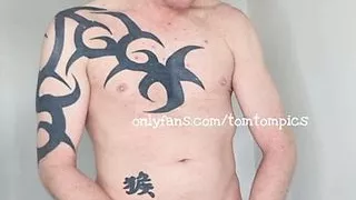 Multiple cock rings on ginger cock