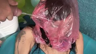 Slave milf pisses on partner who fucked her with a long cock