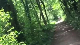 Flashing my twink dick while walking in an open forest