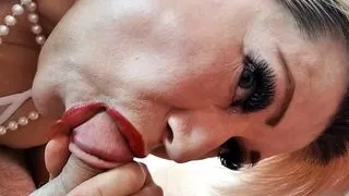 Charming mature Russian cocksucker and her juicy big tits of an experienced MILF cowgirl...