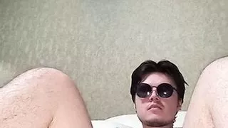 Sexy twink jerking dick