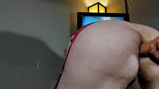 Sissy Faggot Rides Mounted Cock