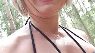 Julie naked in forest