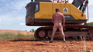 Nude bulldozer fun