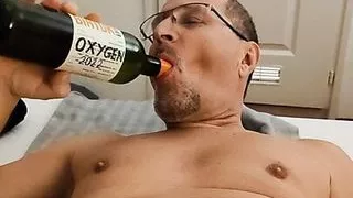 Sandor and the bottle of wine!