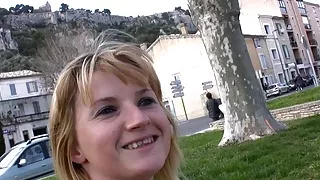 Cute French teen is doing an anal casting in her hometown