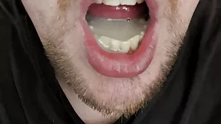 Play with cum in glass and swallow all !