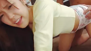 Shaved Japanese Cutie From Irvine Only Let Me Fuck With Clothes On... Uncensored JAV