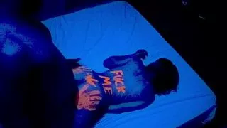 fuck in the night with fluorescent paint