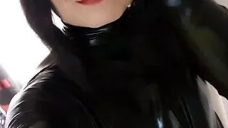 The Little Sissy in black outfits
