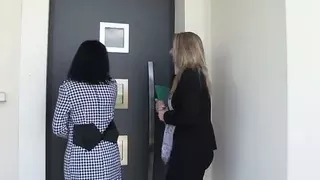 Sapphic fun between colleagues for Louise and Mya